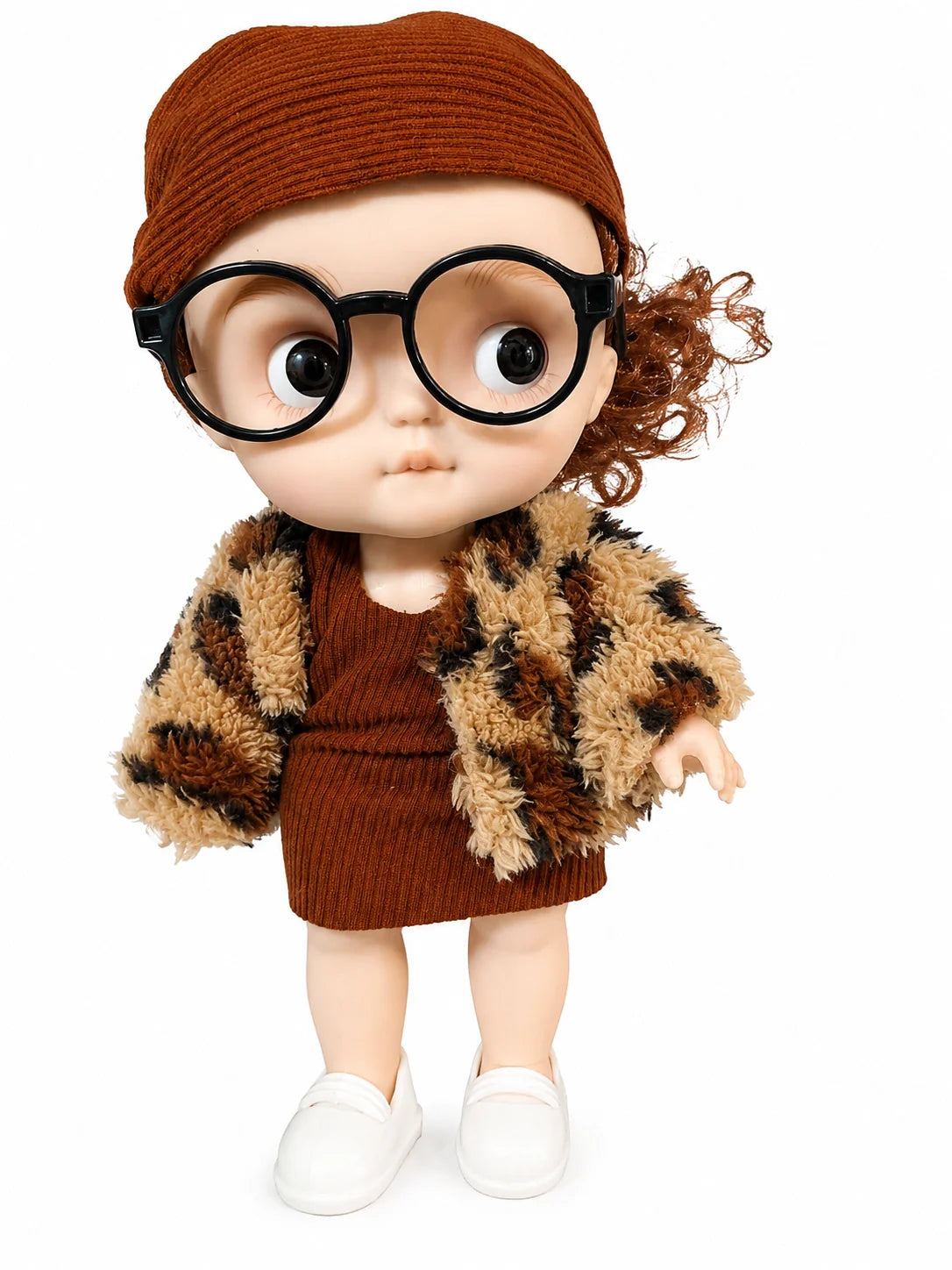 Buy Stylish Fashion Doll Toy at Toy Trendz – JJR Mart. Cute collectible doll with trendy outfit, oversized glasses, and fashionable design perfect for kids and gifting.