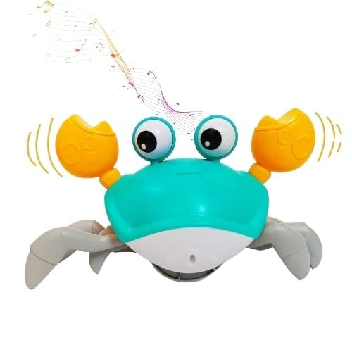 Musical Dancing Crab Toy with LED Lights, Music, Moving Claws & Obstacle Avoidance for Kids | Toy Trendz JJR Mart