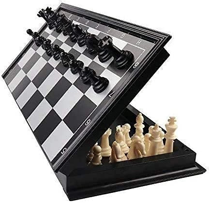 Portable Magnetic Chess Board Game with Foldable Board and Magnetic Chess Pieces | Toy Trendz by JJR MART