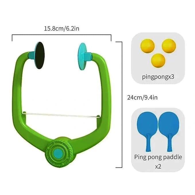 Hanging Table Tennis Trainer Set with Adjustable Height and Ping Pong Paddles | Toy Trendz by JJR MART