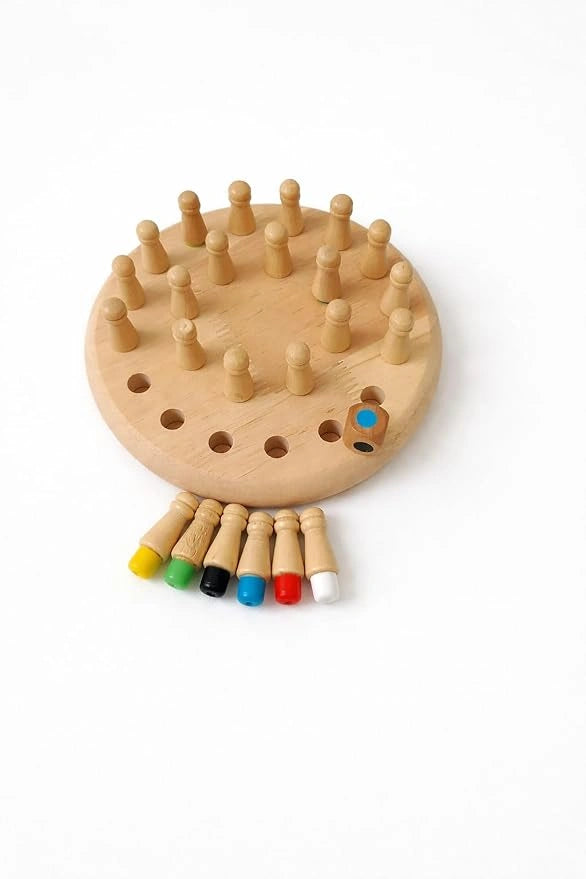 Wooden Memory Chess Board Game with Color Dice for Kids Educational Montessori Toy | Toy Trendz JJR MART