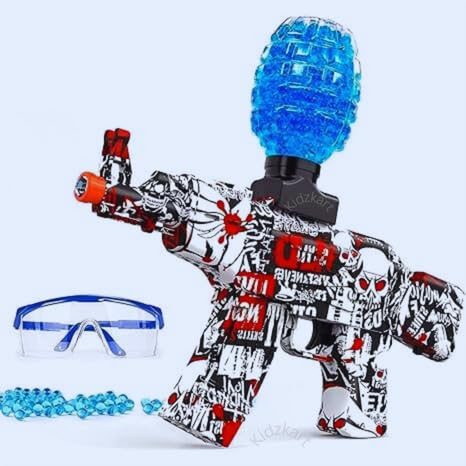 Electric Gel Blaster Gun with Water Beads, Rechargeable Battery & USB Charging | Toy Trendz by JJR Mart