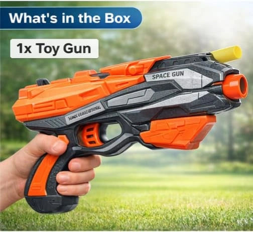 Thunder Strike Soft Bullet Blaster Gun with Foam Darts for Kids | Toy Trendz by JJR Mart