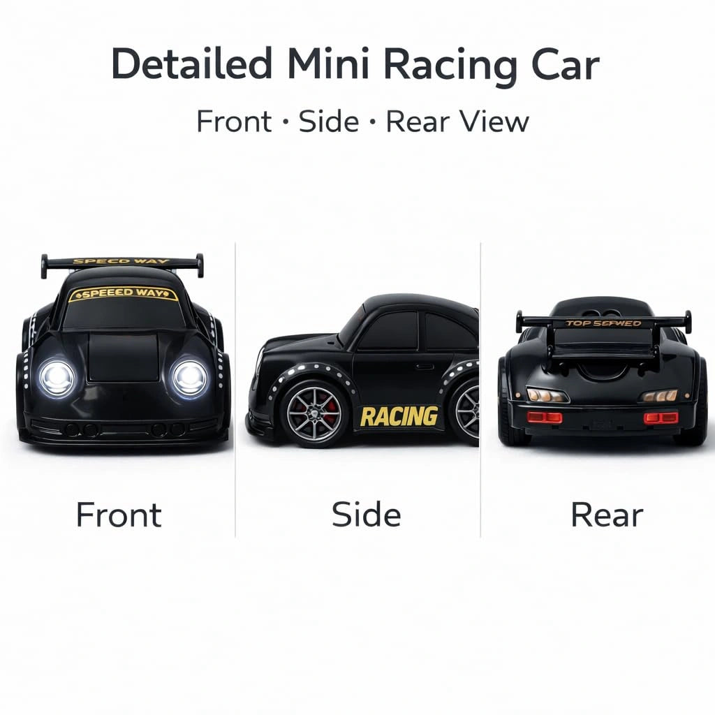 White Mini Dream Racing multifunctional RC car with remote controller and rechargeable battery from Toy Trendz JJR Mart.