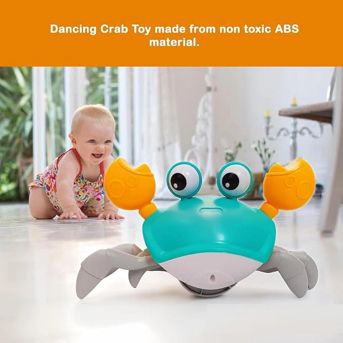 Musical Dancing Crab Toy with LED Lights, Music, Moving Claws & Obstacle Avoidance for Kids | Toy Trendz JJR Mart