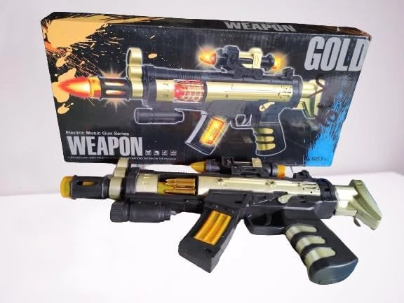 Military Light & Sound Toy Rifle with LED Lights for Kids | Toy Trendz by JJR Mart
