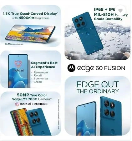 Motorola Edge 60 Fusion 5G 12GB RAM 256GB ROM