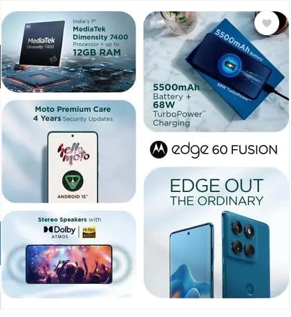 Motorola Edge 60 Fusion 5G 12GB RAM 256GB ROM