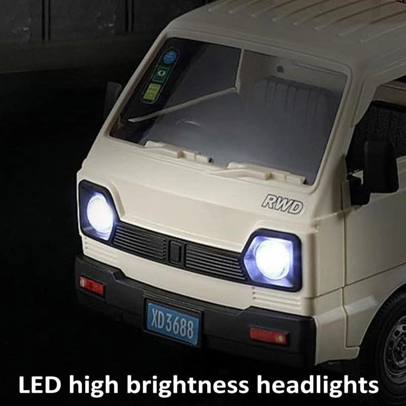 1:16 RC Container Transport Truck with smoke effect, LED headlights, cargo storage, and 2.4GHz remote control from Toy Trendz by JJR Mart.