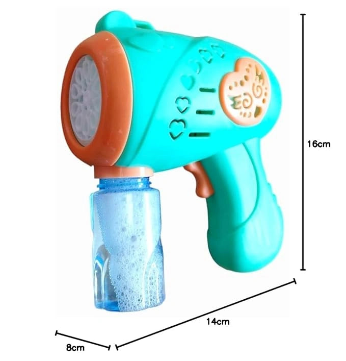 10-Hole Automatic Bubble Gun with Bubble Solution Bottle for Kids | Toy Trendz by JJR Mart