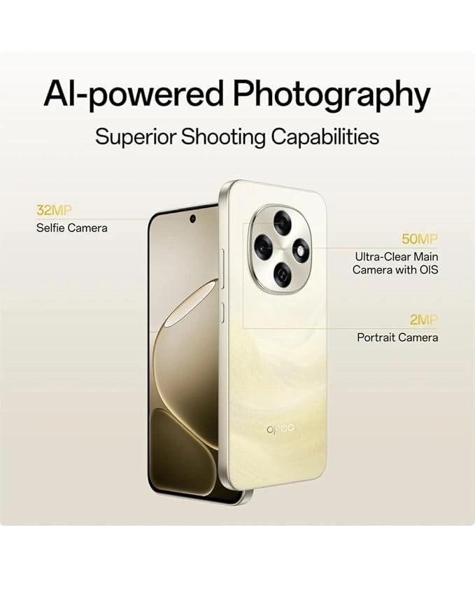 OPPO F31 Pro 5G Gold Smartphone with 50MP OIS Camera, 7000mAh Battery and AMOLED Display - JJR Mobiles & JJR Mart