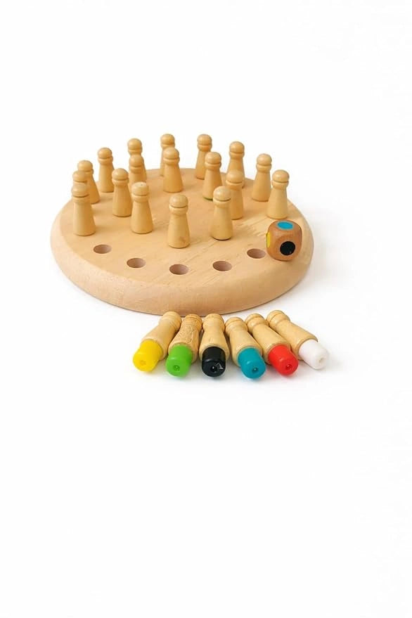 Wooden Memory Chess Board Game with Color Dice for Kids Educational Montessori Toy | Toy Trendz JJR MART