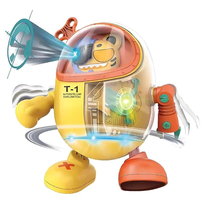 Interactive Dancing Cat Robot Toy with LED Lights, Music, Walking & Obstacle Avoidance for Kids | Toy Trendz JJR Mart