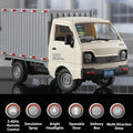 1:16 RC Container Transport Truck with smoke effect, LED headlights, cargo storage, and 2.4GHz remote control from Toy Trendz by JJR Mart.