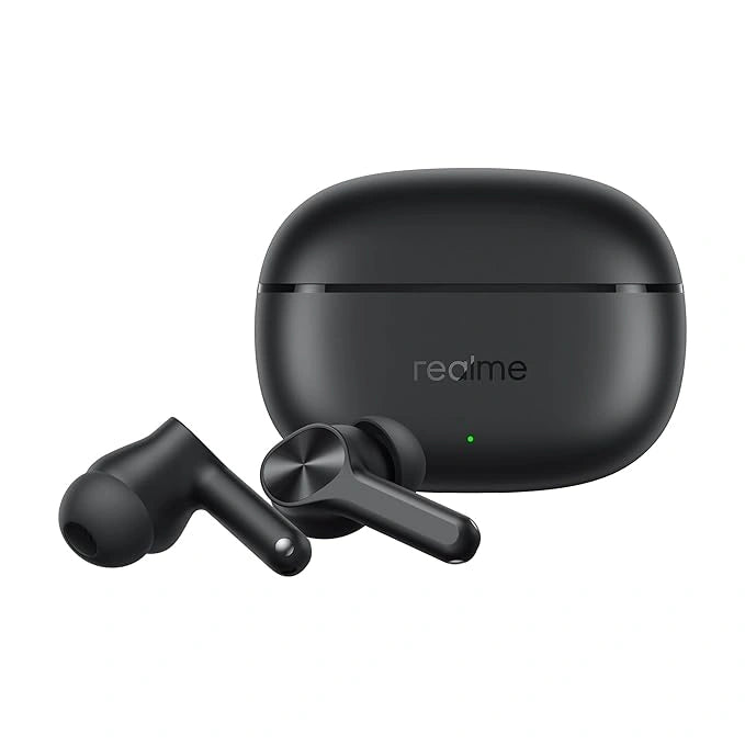realme Buds T200x True Wireless Earbuds Pure Black with 25dB ANC, 12.4mm Bass Drivers, Bluetooth 5.4, Quad Mic AI ENC and 48 Hours Battery - JJR Mart