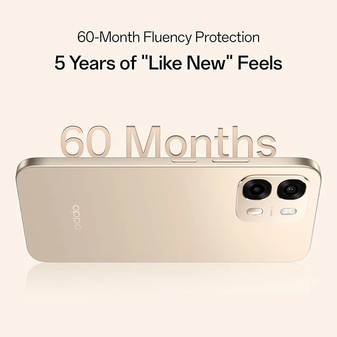 OPPO A6 Pro 5G Aurora Gold with 7000mAh battery, 80W SUPERVOOC fast charging, 120Hz Ultra Bright Display, IP69 protection and 50MP AI Camera available at JJR Mobiles by JJR MART Thoothukudi.