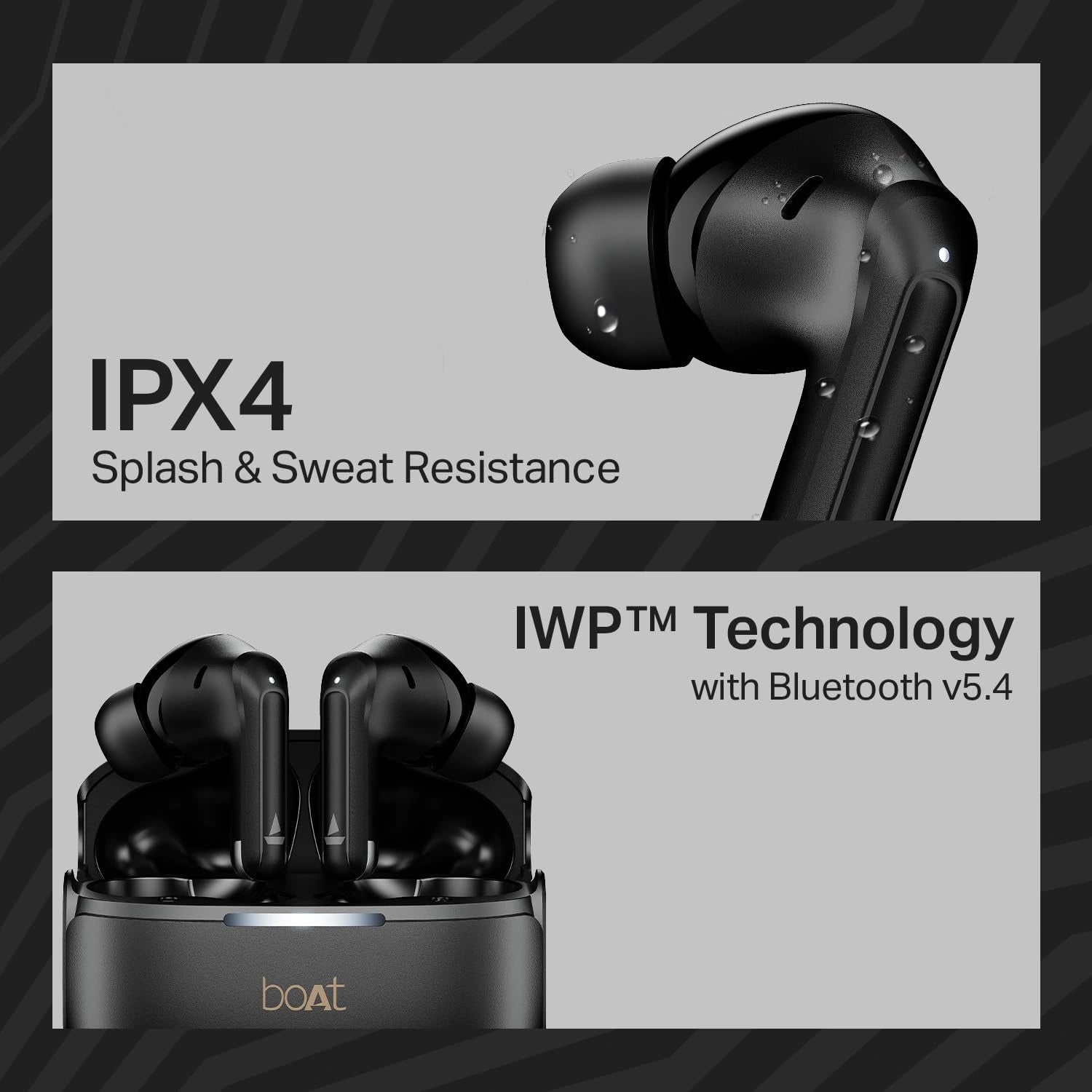 boAt Airdopes 219 Wireless Bluetooth Earbuds with Quad Mic ENx Technology, 40 Hours Battery, BEAST Gaming Mode, Bluetooth 5.4