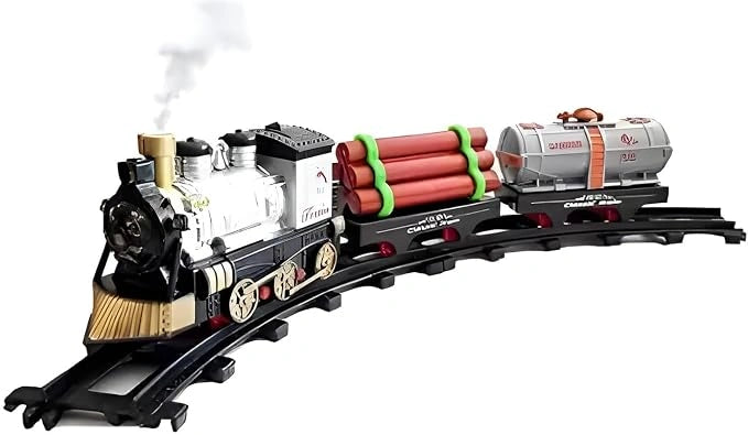 Electric Classical Train Game Set with Engine, Coaches and Railway Track | Toy Trendz by JJR MART
