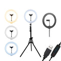 360 degree ring fill light with mobile holder and stand for video recording