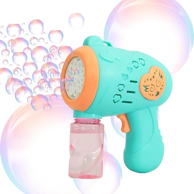 10-Hole Automatic Bubble Gun with Bubble Solution Bottle for Kids | Toy Trendz by JJR Mart