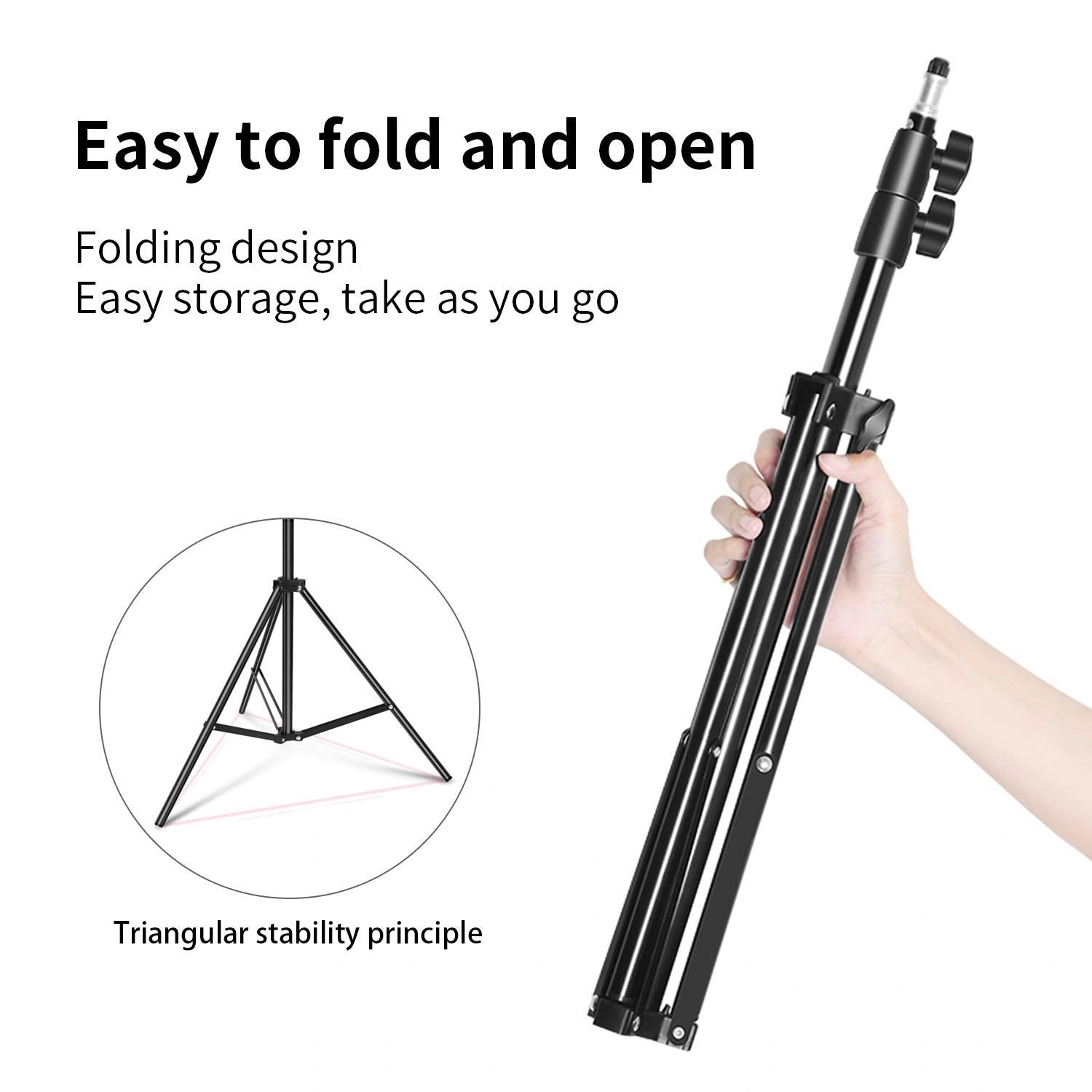 Professional Ring Fill Light BD-360 with mobile holder stand for selfie, live streaming, video recording, makeup and photography.