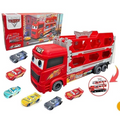 Lightning McQueen Car Carrier Truck Play Set with Foldable Track and Mini Cars | Toy Trendz by JJR MART