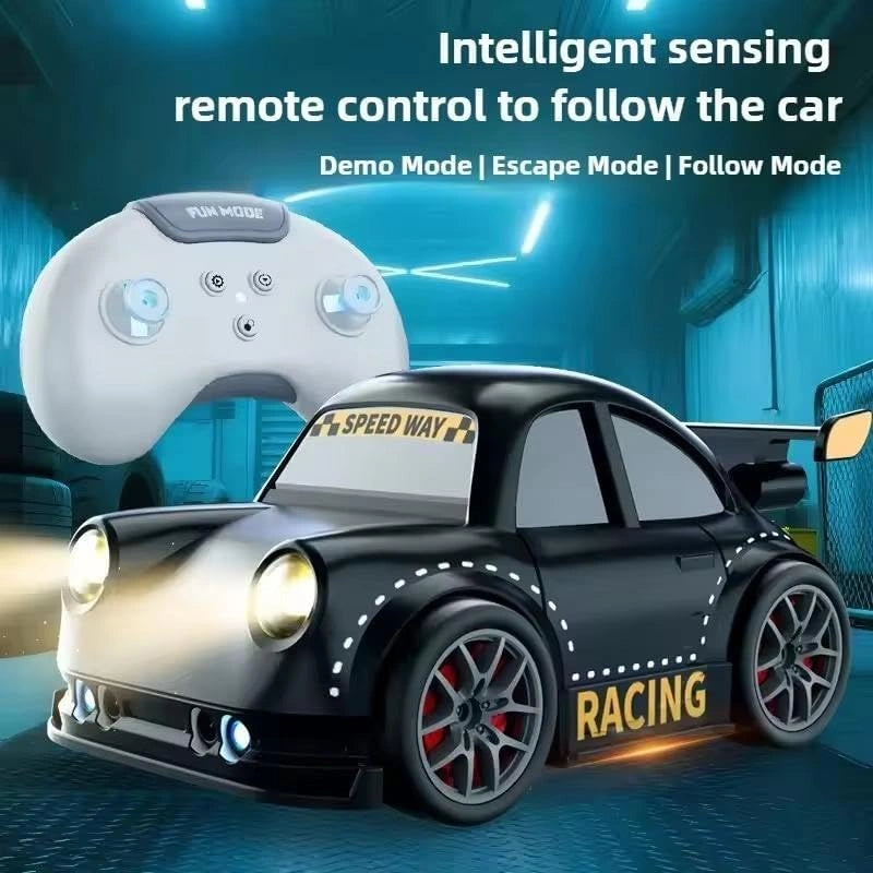 White Mini Dream Racing multifunctional RC car with remote controller and rechargeable battery from Toy Trendz JJR Mart.