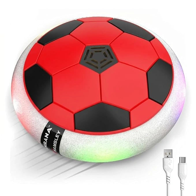 Rechargeable Hover Football with LED Lights, USB-C Charging, Soft Foam Bumper Indoor Football Toy for Kids | JJR MART Toy Trendz