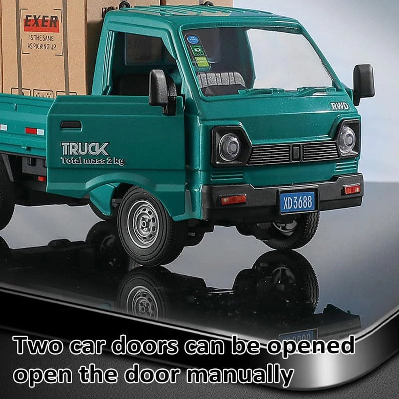1:16 RC Container Transport Truck with smoke effect, LED headlights, cargo storage, and 2.4GHz remote control from Toy Trendz by JJR Mart.