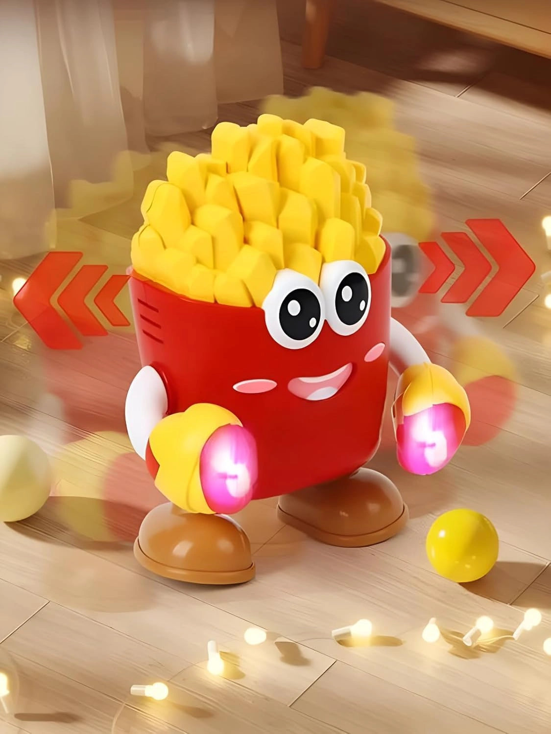 Interactive Musical French Fries Toy with Lights, Music, Talking & Voice Recording for Kids | Toy Trendz JJR Mart
