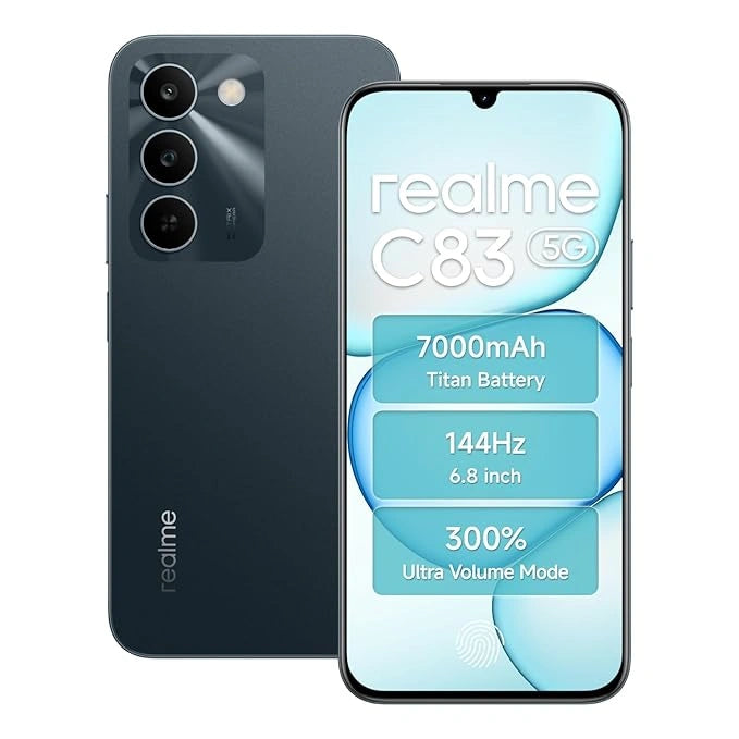 realme C83 5G smartphone with 7000mAh Titan Battery, 144Hz Ultra Bright Display, Dimensity 6300 5G processor, 6GB RAM and 128GB storage