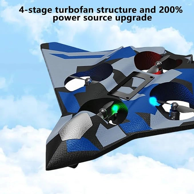 2.4GHz Remote Control Airplane with LED Lights, 360° Stunt Flying Glider, EPP Foam RC Plane for Kids, Beginners and Adults available at JJR Mart Toy Trendz.