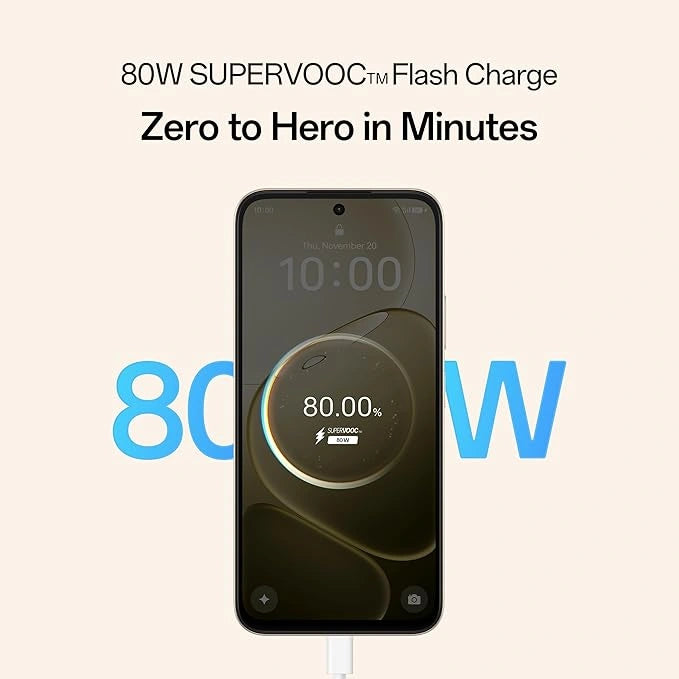 OPPO A6 Pro 5G Aurora Gold with 7000mAh battery, 80W SUPERVOOC fast charging, 120Hz Ultra Bright Display, IP69 protection and 50MP AI Camera available at JJR Mobiles by JJR MART Thoothukudi.