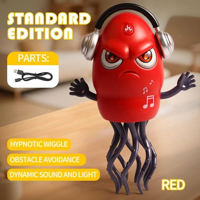 Musical Walking Octopus Toy with Smoke Spray, LED Lights, Sound, Dancing & Obstacle Avoidance for Kids | Toy Trendz JJR Mart