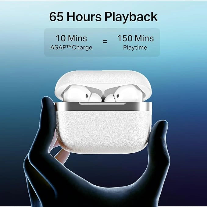 boAt Airdopes 513 ANC True Wireless Earbuds Ivory Glow with 32dB ANC, 65 Hours Playback, Bluetooth v6.0 and AI-ENx Quad Mics - JJR Mart