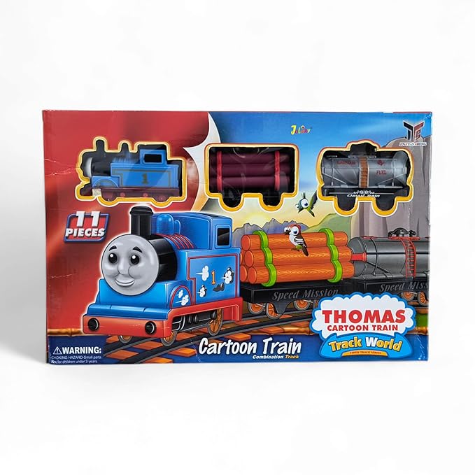 Thomas Cartoon Train Track World 11 Piece Train Set for Kids | Toy Trendz by JJR MART