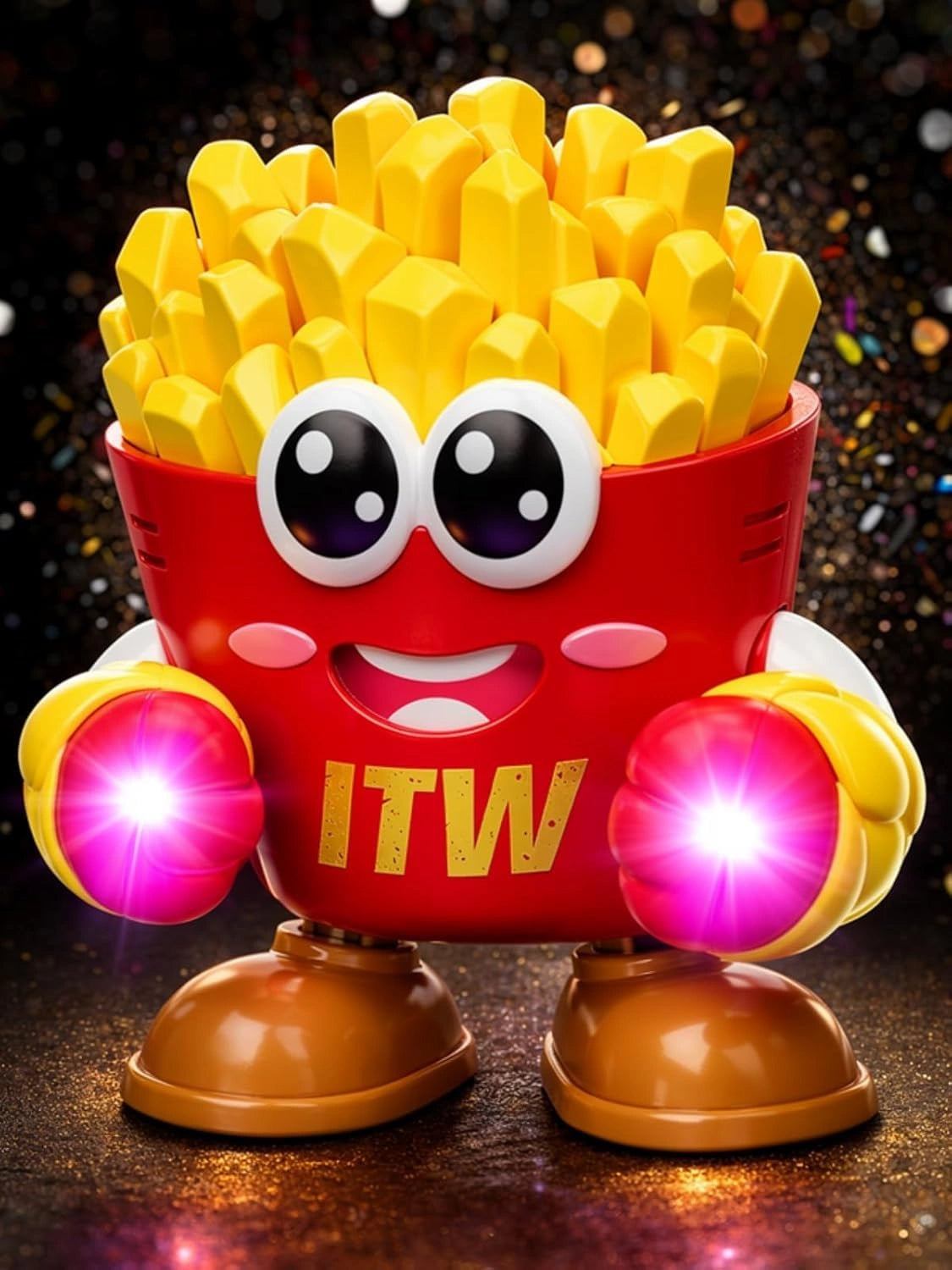 Interactive Musical French Fries Toy with Lights, Music, Talking & Voice Recording for Kids | Toy Trendz JJR Mart