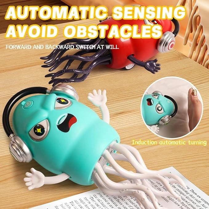 Musical Walking Octopus Toy with Smoke Spray, LED Lights, Sound, Dancing & Obstacle Avoidance for Kids | Toy Trendz JJR Mart
