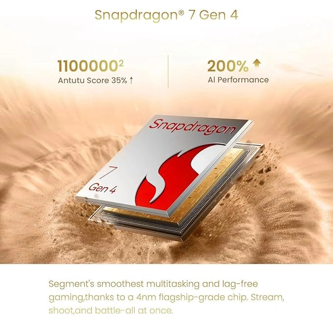 Realme 15 Pro 5G smartphone with Snapdragon 7 Gen 4 processor, 50MP dual rear cameras, 50MP selfie camera, 7000mAh battery, and 144Hz curved display.