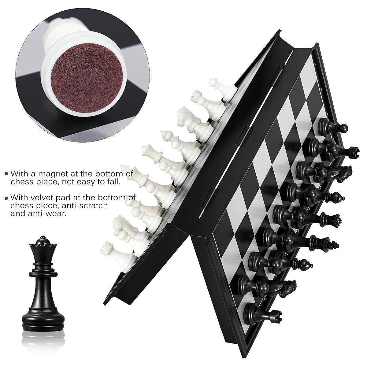 Portable Magnetic Chess Board Game with Foldable Board and Magnetic Chess Pieces | Toy Trendz by JJR MART