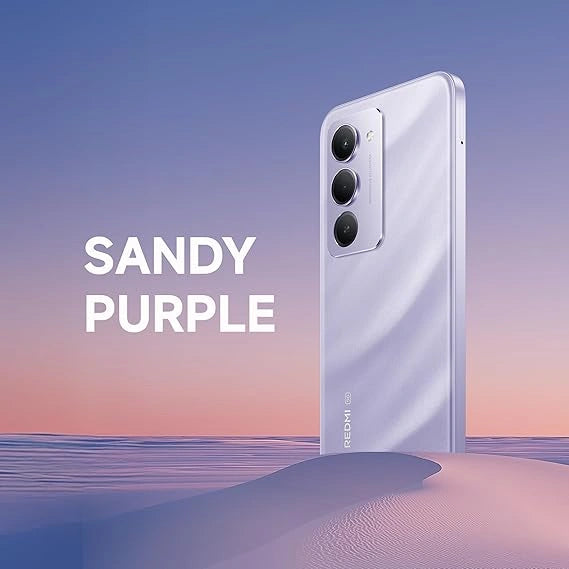 Redmi 15 5G smartphone featuring a 7000mAh Battery, Snapdragon 6s Gen 3 Processor, 6.9-inch FHD+ 144Hz Display, 50MP AI Dual Camera and Xiaomi HyperOS.
