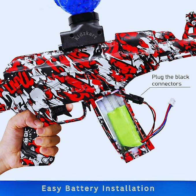 Electric Gel Blaster Gun with Water Beads, Rechargeable Battery & USB Charging | Toy Trendz by JJR Mart