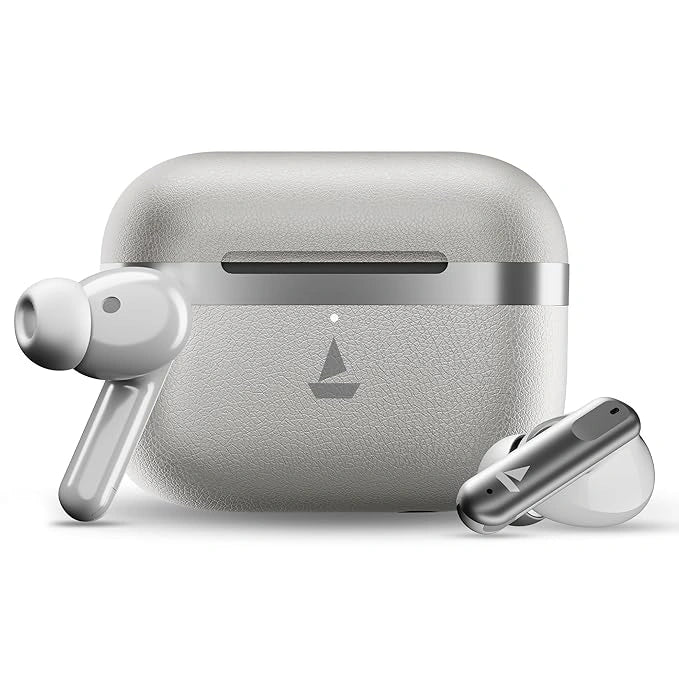 boAt Airdopes 513 ANC True Wireless Earbuds Ivory Glow with 32dB ANC, 65 Hours Playback, Bluetooth v6.0 and AI-ENx Quad Mics - JJR Mart