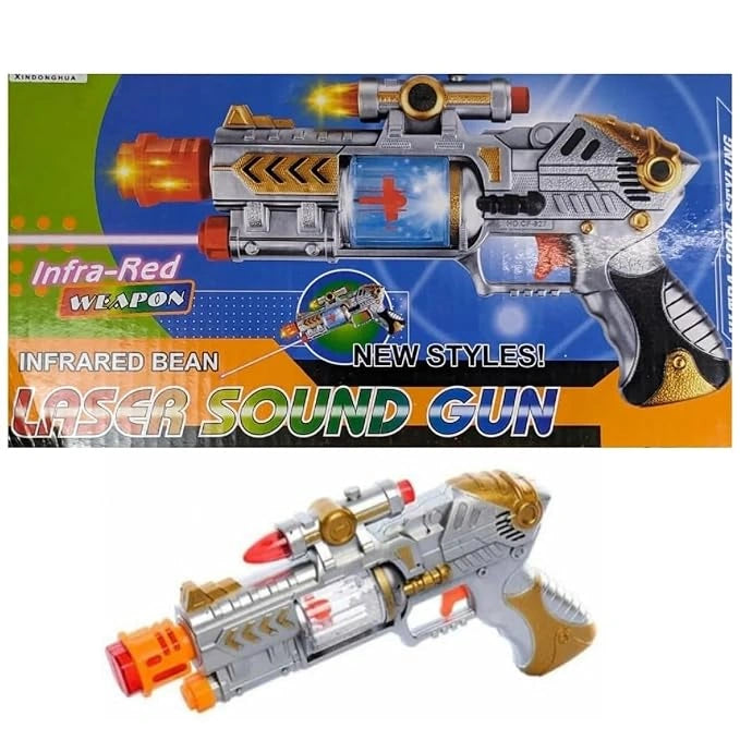 Infrared Laser Sound Gun Toy with LED Lights and Sound Effects for Kids | Toy Trendz by JJR Mart