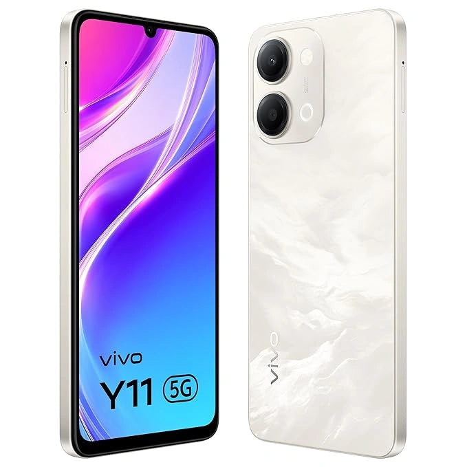 VIVO Y11 5G smartphone in black color with dual rear camera, large HD+ display and sleek design available at JJR Mobiles on JJRMart