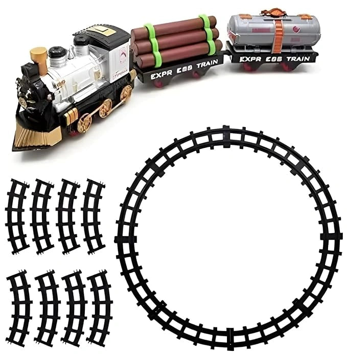 Electric Classical Train Game Set with Engine, Coaches and Railway Track | Toy Trendz by JJR MART