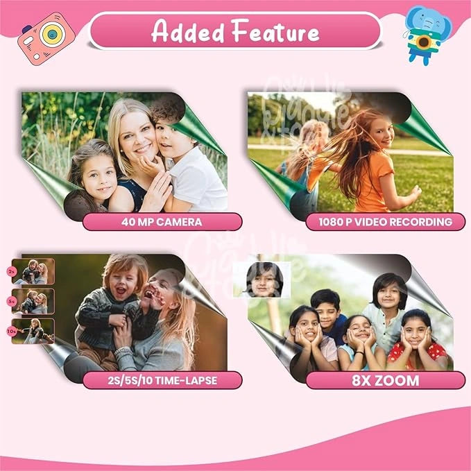 Children's Digital Camera toy for kids with colorful design, easy-to-use controls, photo and video recording features.