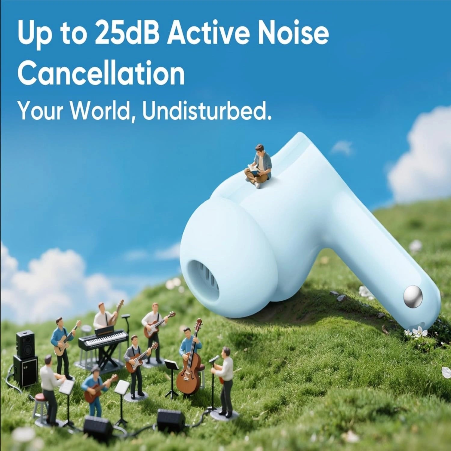 realme Buds T200x ANC TWS Earbuds (Pure Black)