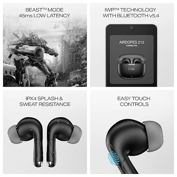 <div class="boat-airdopes-box">

<div class="boat-badge">
🔥 JJR MART AUDIO COLLECTION
</div>

<h2>🎧 boAt Airdopes 212 TWS Earbuds</h2>

<p class="boat-description">
Enjoy immersive sound with the powerful
<strong>boAt Airdopes 212 Bluetooth TWS Earbuds</strong>.
Designed for music lovers, gamers, and professionals, these earbuds deliver crystal-clear calls, powerful bass, and long-lasting battery life.
</p>

<div class="boat-grid">

<div class="boat-card">
<span>🔋</span>
<h3>50 Hours Playback</h3>
<p>Enj