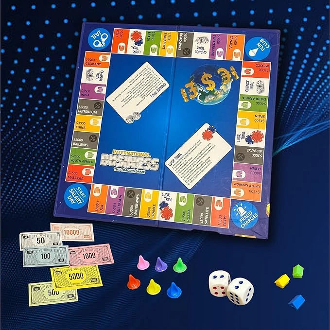 International Business Trading Board Game with Money, Dice, Playing Tokens and Property Cards | Toy Trendz by JJR MART